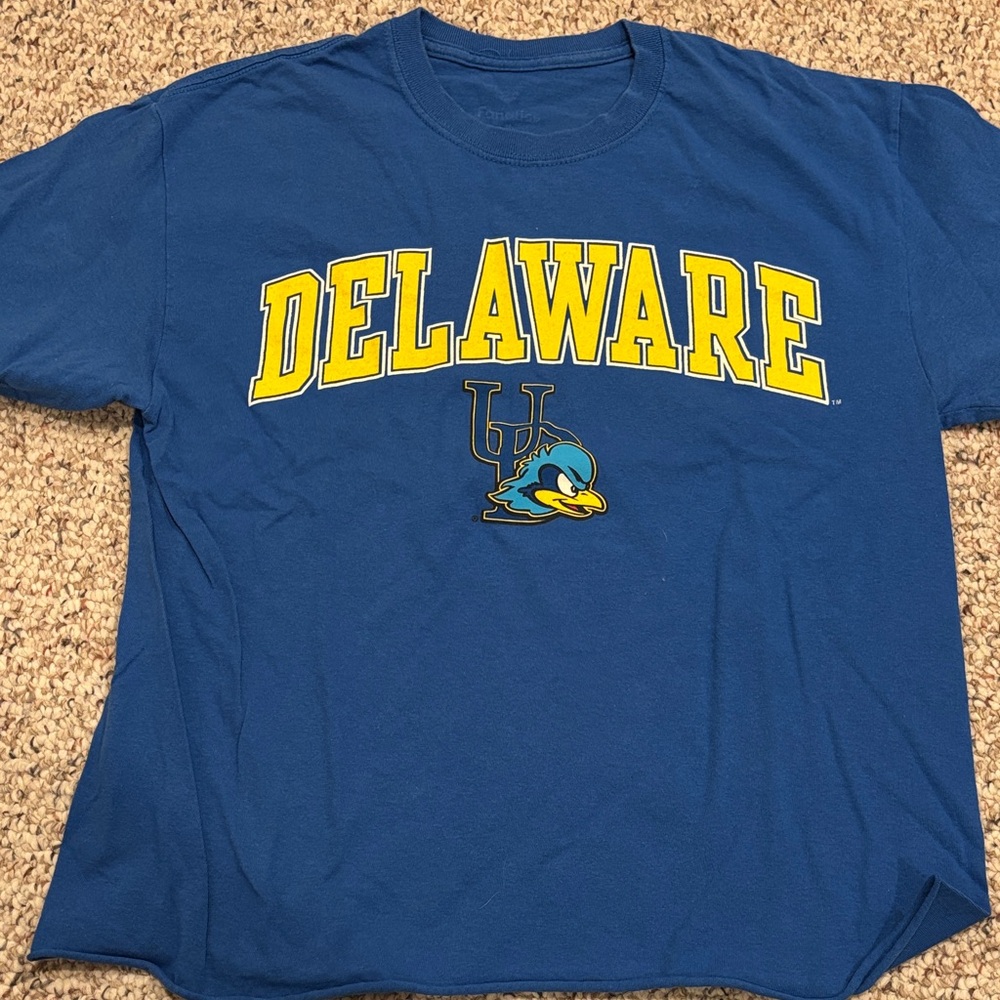 Fanatics Rolled Hem Blue Crew Neck T-Shirt